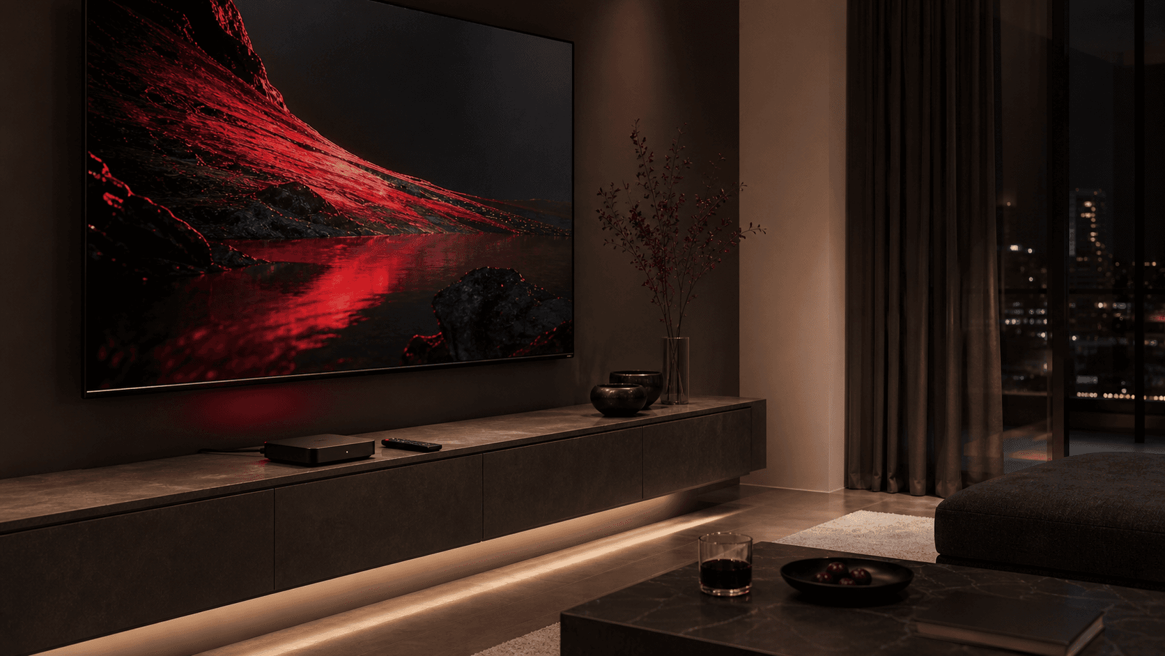 Android Box trong không gian home cinema